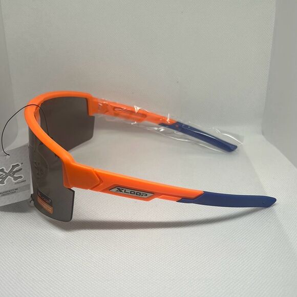 X-Loop Shield Mirrored Mens Sunglasses - Picture 2 of 3